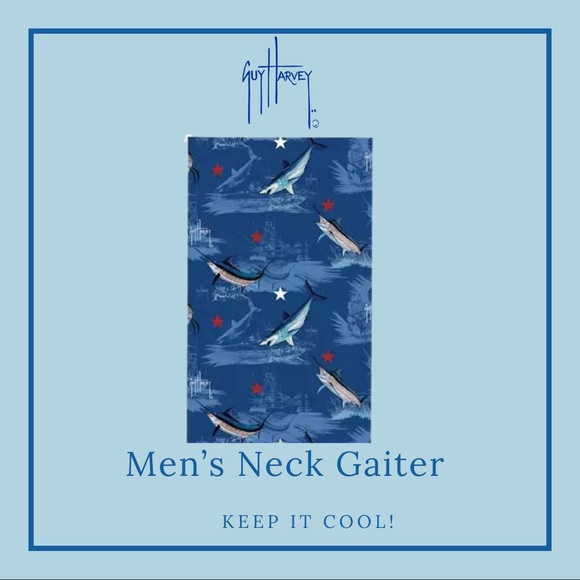 Guy Harvey Dark Blue Sportfishing Neck Gaiter - Picture 2 of 5
